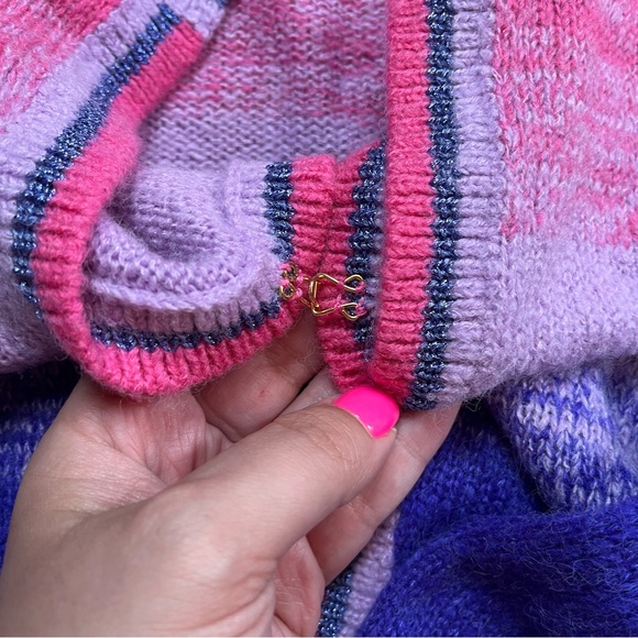 Lilly Pulitzer tessalyn purple and pink cardigan size XS - Picture 5 of 8